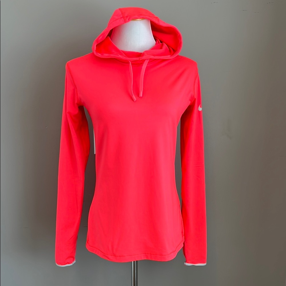 Nike Women's Hot Pink Hooded Long Sleeve Pullover